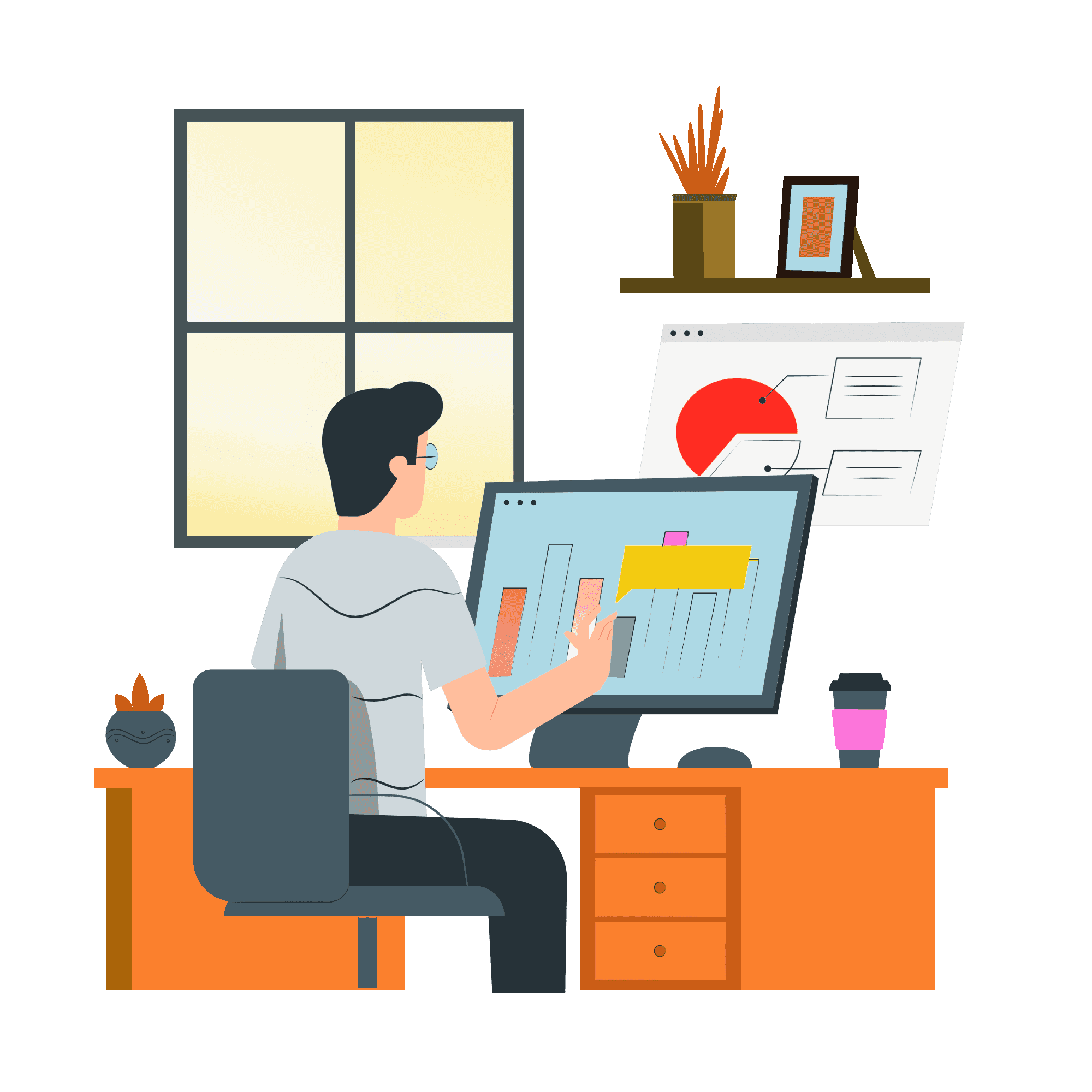 Person working on computer
